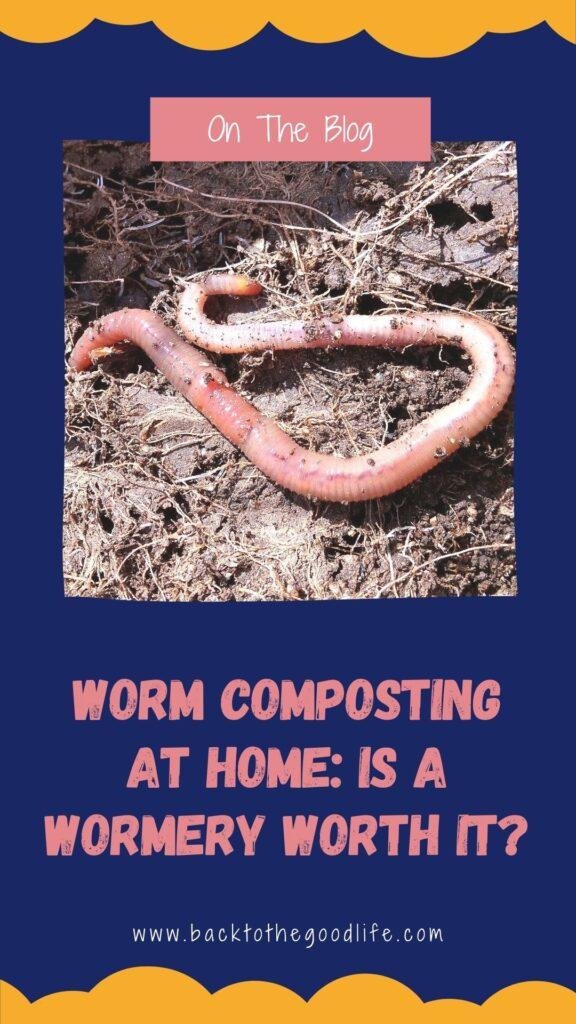 Worm Composting At Home Wormery Pinterest Image