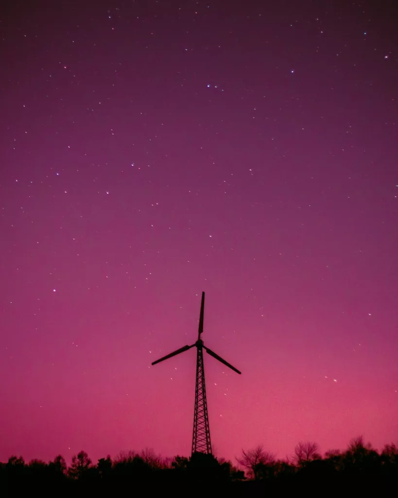 clean energy sources: wind turbine
